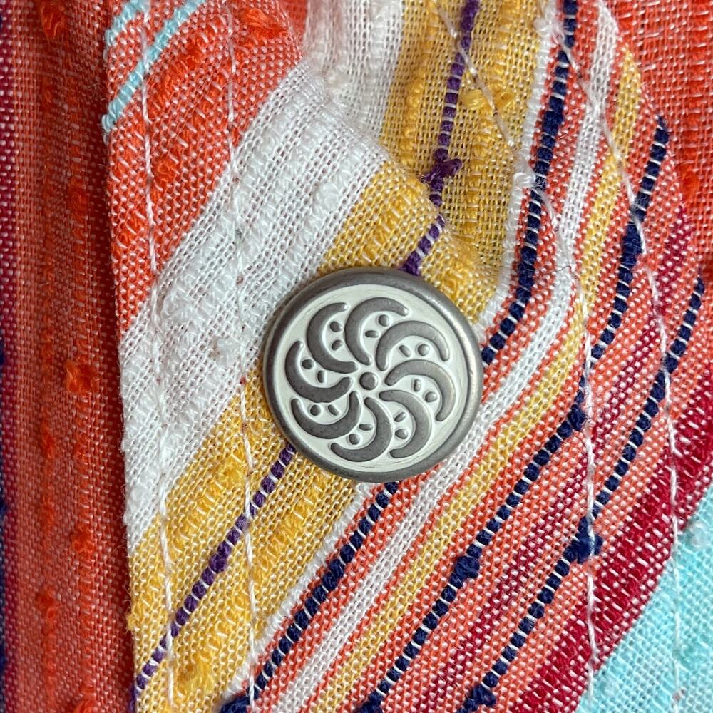 Vintage Dynasty Womens Boho Striped Long Sleeve Tunic Dress Size 12 - Picture 6 of 11